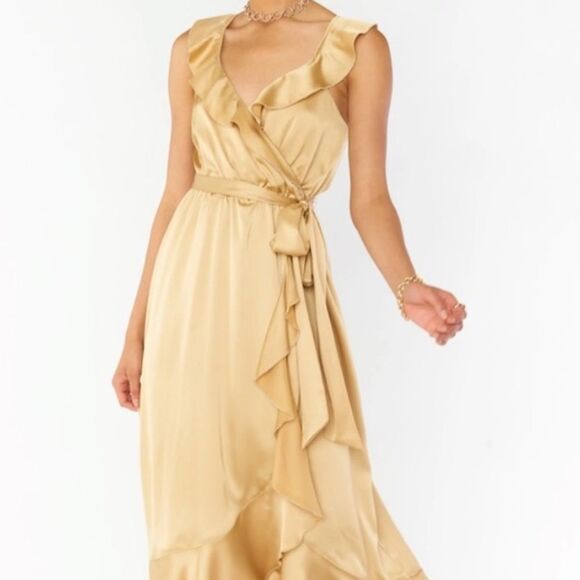 Show Me Your Mumu Samantha Ruffle Wrap Dress NWT $198 - Picture 4 of 5